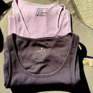 Ribbed tank top set. Size Mediuml AE and Aerie